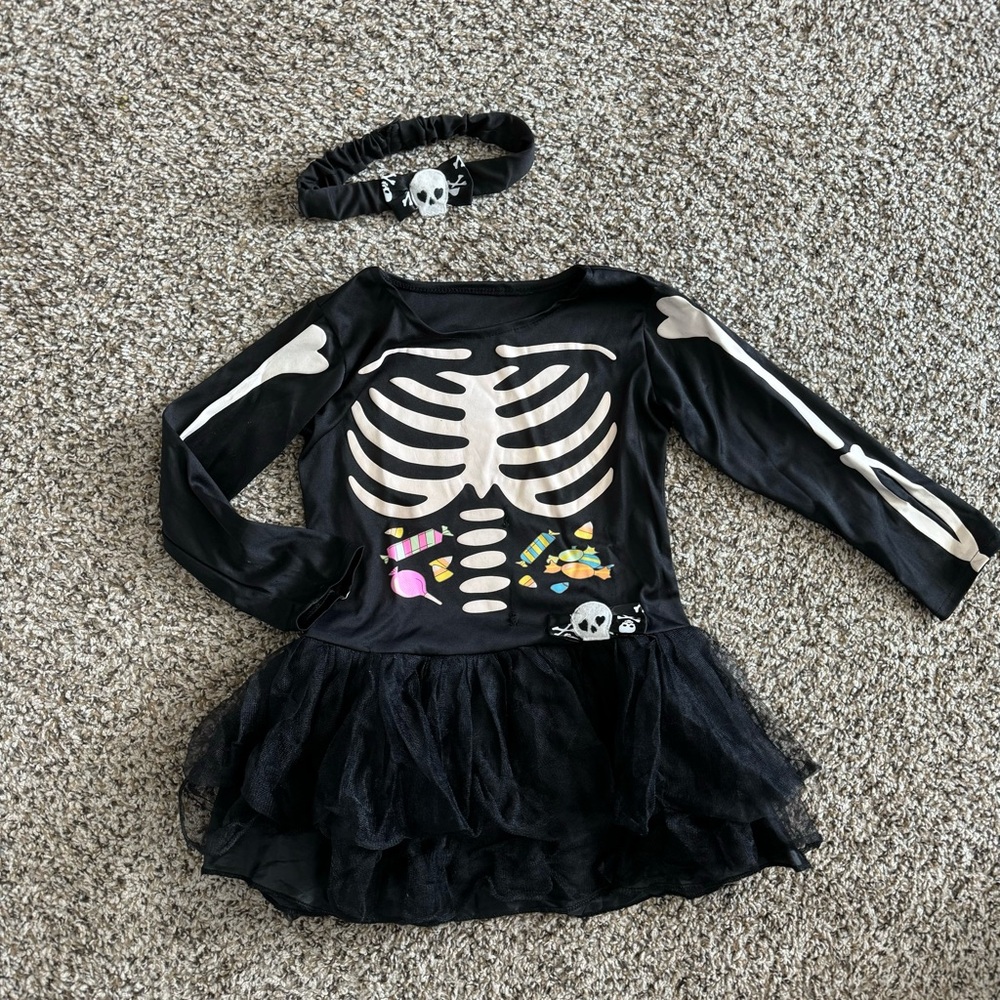 Scary Skeleton Kids Costume